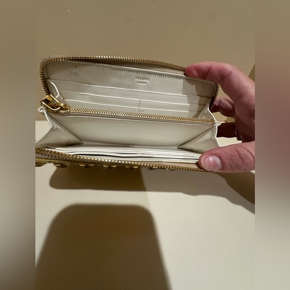 Prada Yellow Saffiano Bijou Jewel Leather Zip Around Long Zippy Wallet - Picture 10 of 16